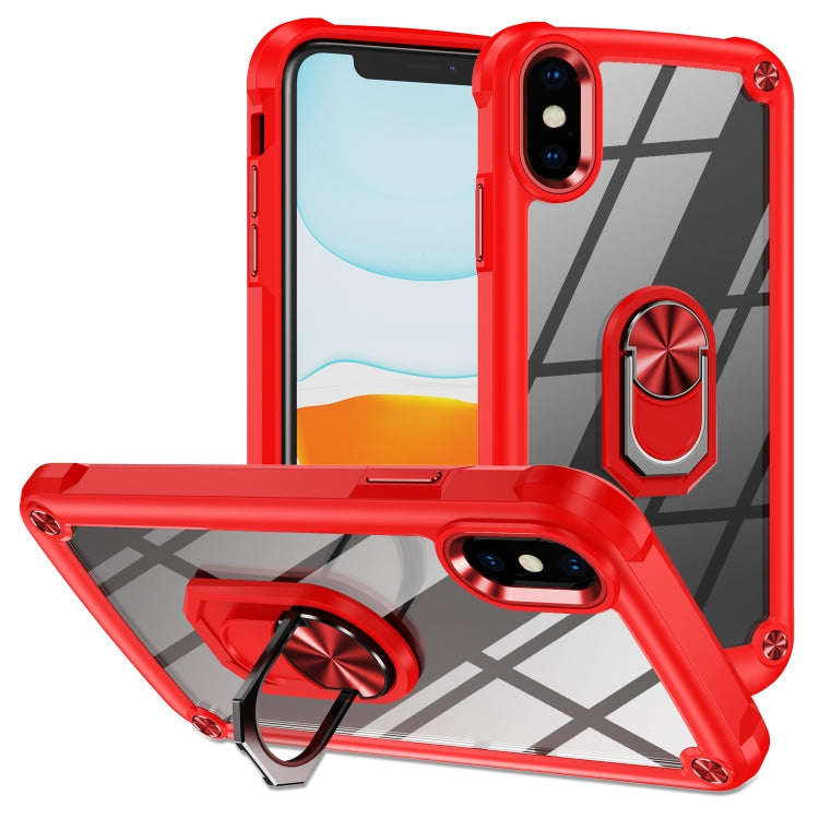 TPU + PC Lens Protection Phone Case with Ring Holder, For iPhone 11, For iPhone 11 Pro, For iPhon...