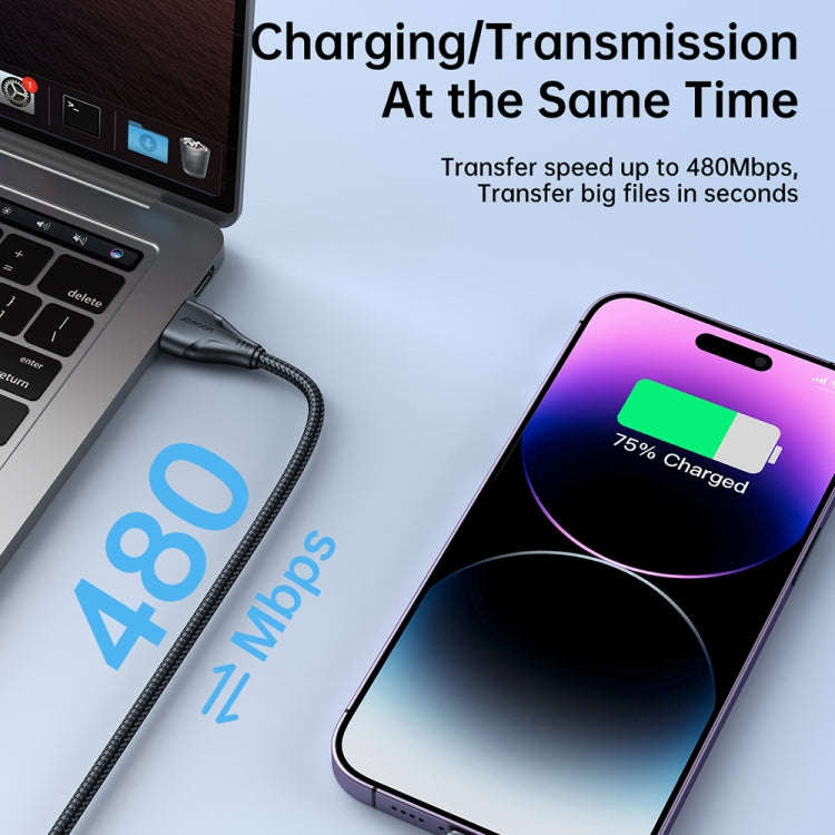 JOYROOM 20W Type-C to 8 Pin Surpass Series Fast Charging Data Cable, 0.25m, 1.2m