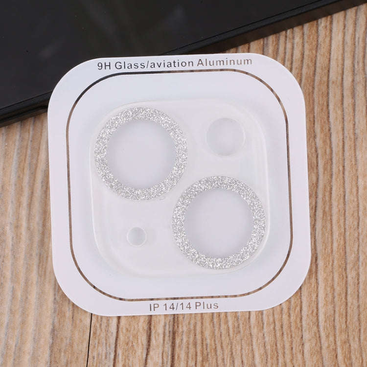 Tempered Glass Glitter CD Texture Back Camera Film, For iPhone 14 / 14 Plus (1 PC), For iPhone 14...