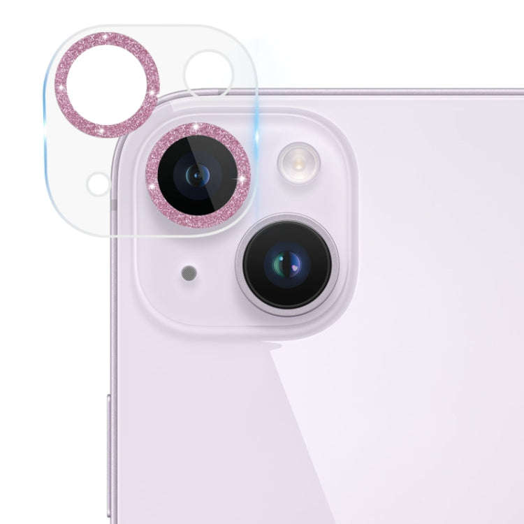 Tempered Glass Glitter CD Texture Back Camera Film, For iPhone 14 / 14 Plus (1 PC), For iPhone 14...