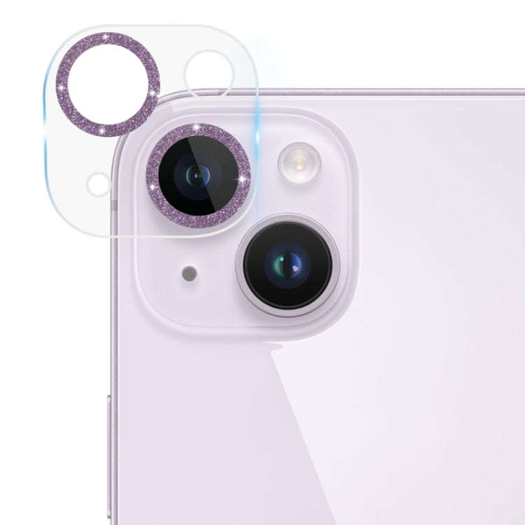 Tempered Glass Glitter CD Texture Back Camera Film, For iPhone 14 / 14 Plus (1 PC), For iPhone 14...