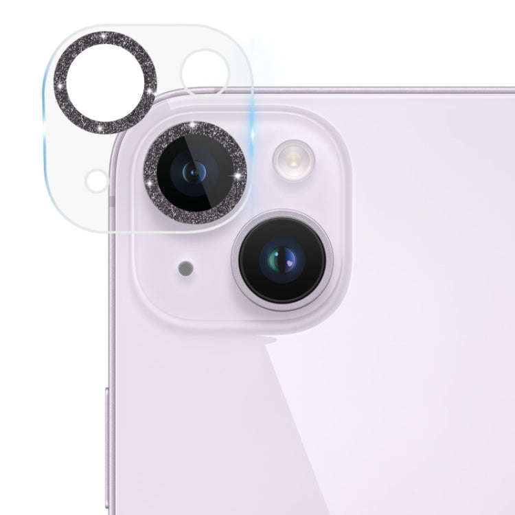Tempered Glass Glitter CD Texture Back Camera Film, For iPhone 14 / 14 Plus (1 PC), For iPhone 14...