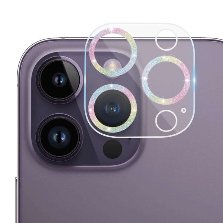 Tempered Glass Glitter CD Texture Back Camera Film, For iPhone 14 / 14 Plus (1 PC), For iPhone 14...