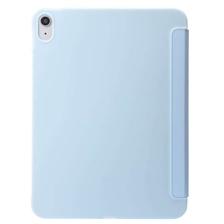 Three-folding Holder Honeycomb Silicone + PU Smart Leather Tablet Case, For iPad 10th Gen 10.9 2022