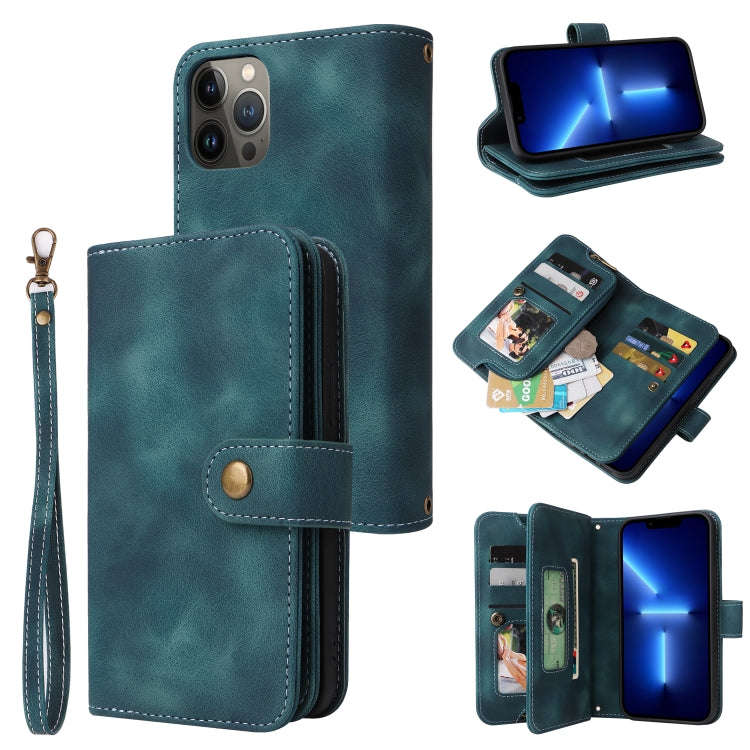 Multifunctional Card Slot Zipper Wallet Flip Leather Phone Case, For iPhone 13 Pro, For iPhone 13...