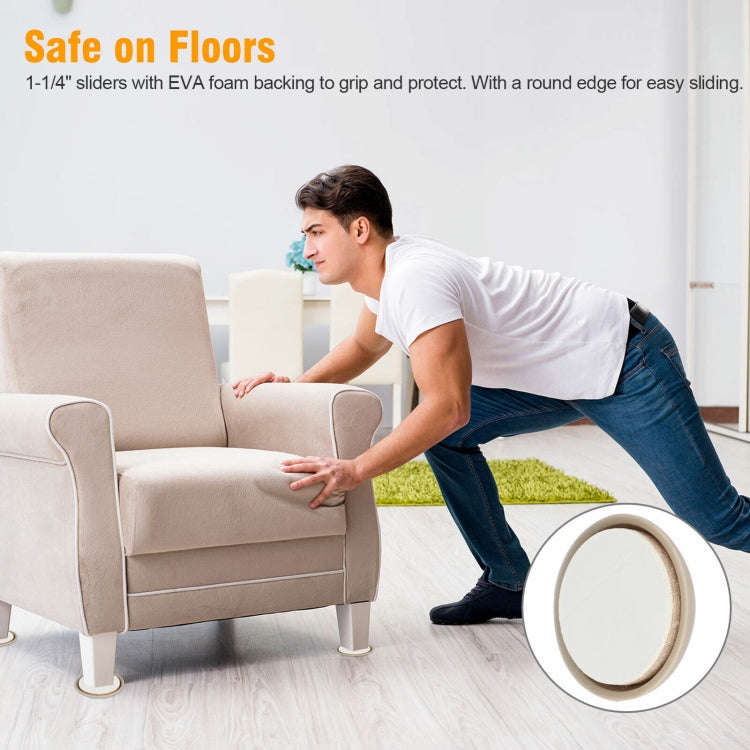 32 in 1 25mm Round Table Chairs Non-slip Foot Mat, 32 in 1 25mm