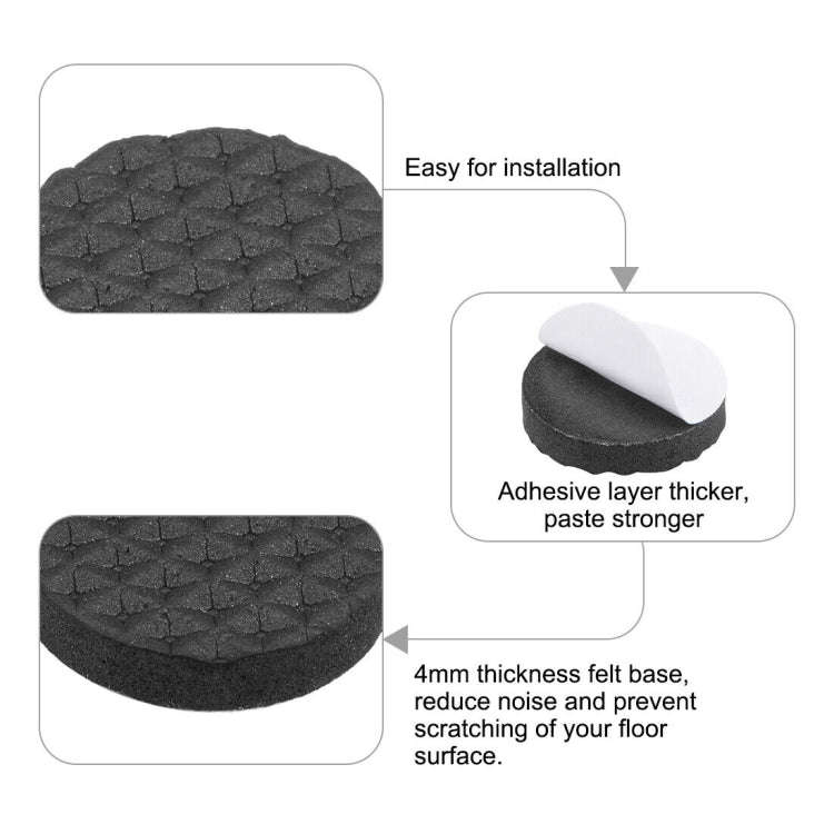 2pcs 22mm Round Plaid EVA Table Sofa Slip-proof Noise-reducing Foot Pads, 22mm