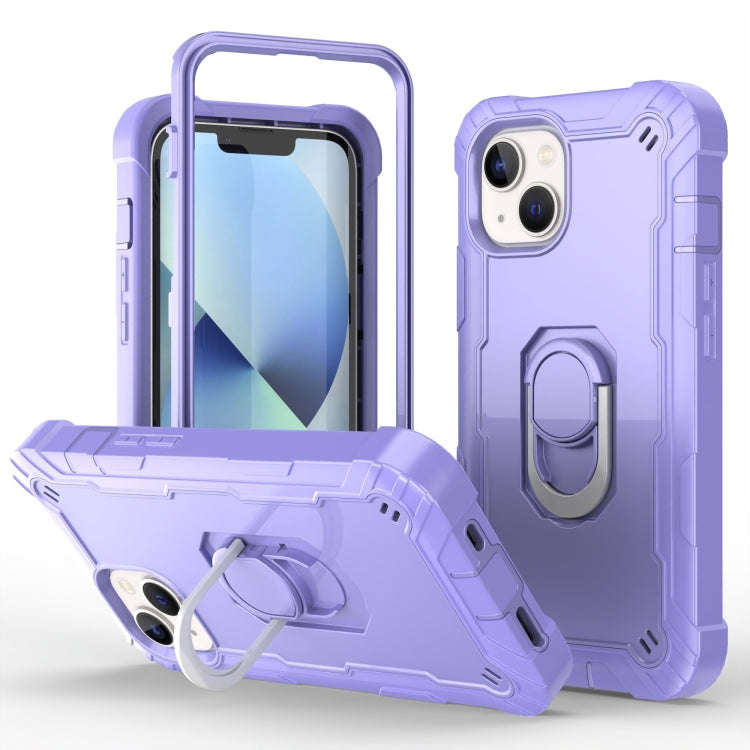 Two-color Ring Holder Phone Case, For iPhone 14 Pro Max, For iPhone 14 Pro, For iPhone 14, For iP...
