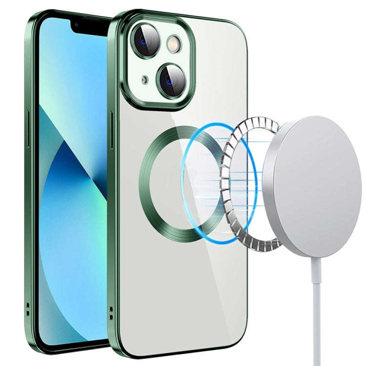 Electroplating MagSafe TPU Phone Case with Lens Film, For iPhone 14, For iPhone 14 Pro, For iPhon...