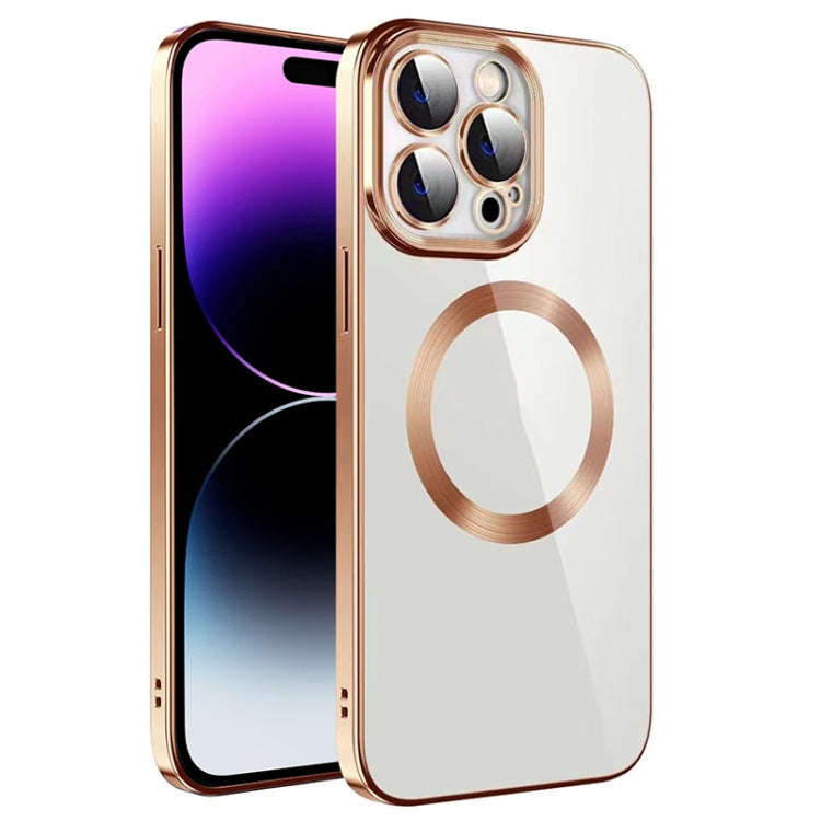 Electroplating MagSafe TPU Phone Case with Lens Film, For iPhone 14, For iPhone 14 Pro, For iPhon...