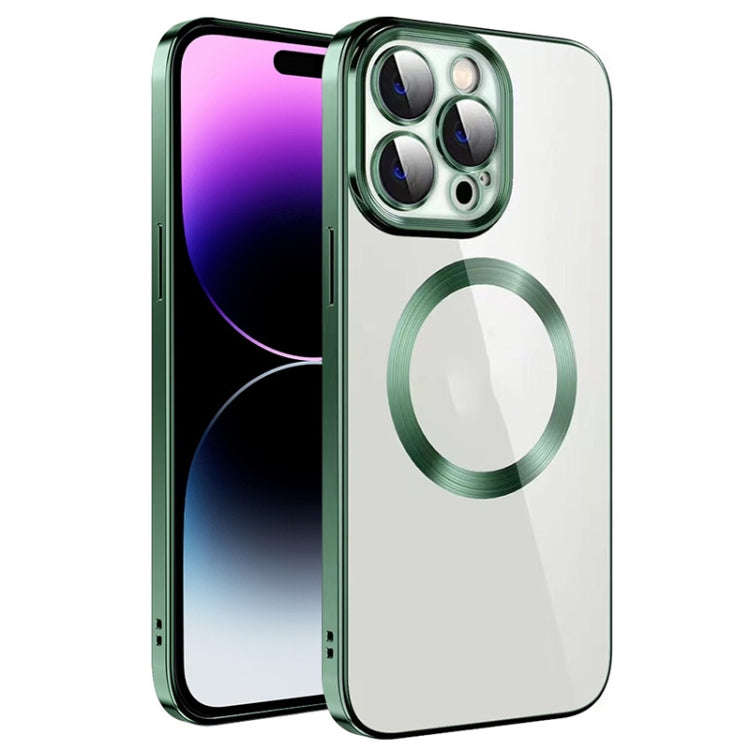 Electroplating MagSafe TPU Phone Case with Lens Film, For iPhone 14, For iPhone 14 Pro, For iPhon...