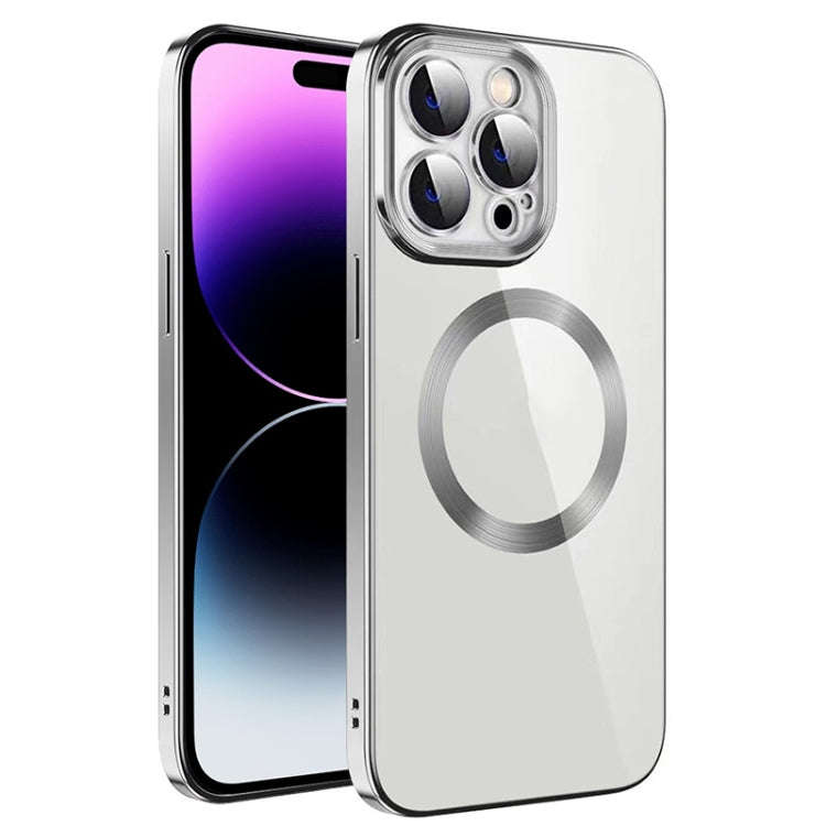 Electroplating MagSafe TPU Phone Case with Lens Film, For iPhone 14, For iPhone 14 Pro, For iPhon...