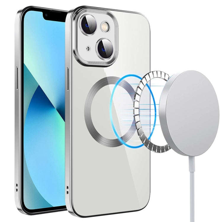 Electroplating MagSafe TPU Phone Case with Lens Film, For iPhone 14, For iPhone 14 Pro, For iPhon...