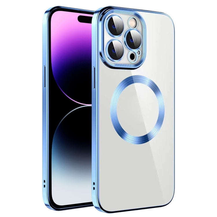 Electroplating MagSafe TPU Phone Case with Lens Film, For iPhone 14, For iPhone 14 Pro, For iPhon...