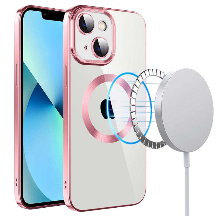 Electroplating MagSafe TPU Phone Case with Lens Film, For iPhone 14, For iPhone 14 Pro, For iPhon...