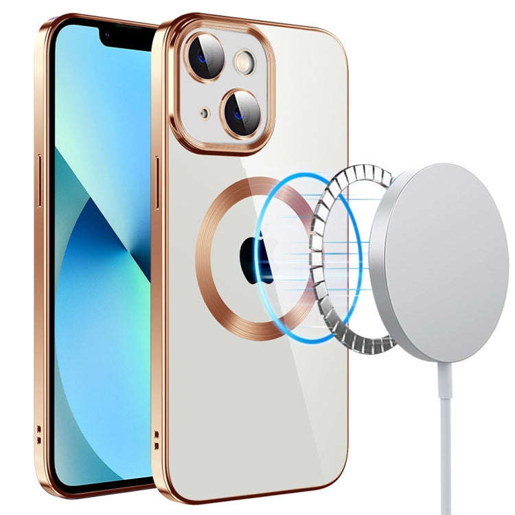 Electroplating MagSafe TPU Phone Case with Lens Film, For iPhone 14, For iPhone 14 Pro, For iPhon...