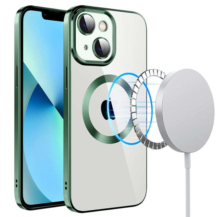 Electroplating MagSafe TPU Phone Case with Lens Film, For iPhone 14, For iPhone 14 Pro, For iPhon...