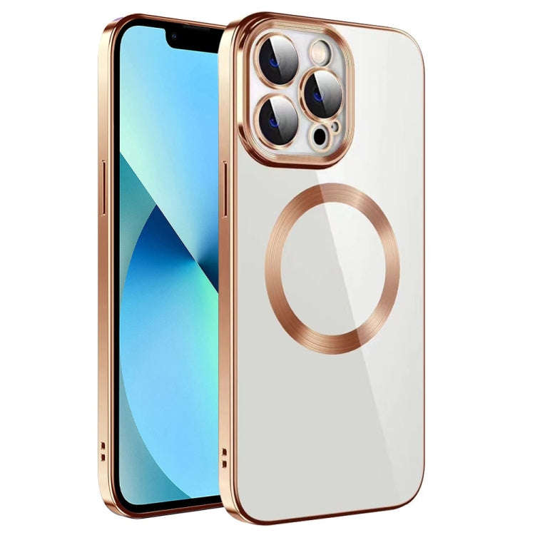Electroplating MagSafe TPU Phone Case with Lens Film, For iPhone 14, For iPhone 14 Pro, For iPhon...