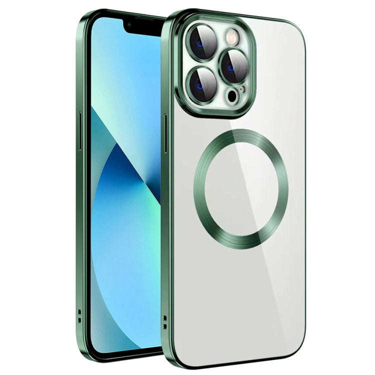 Electroplating MagSafe TPU Phone Case with Lens Film, For iPhone 14, For iPhone 14 Pro, For iPhon...