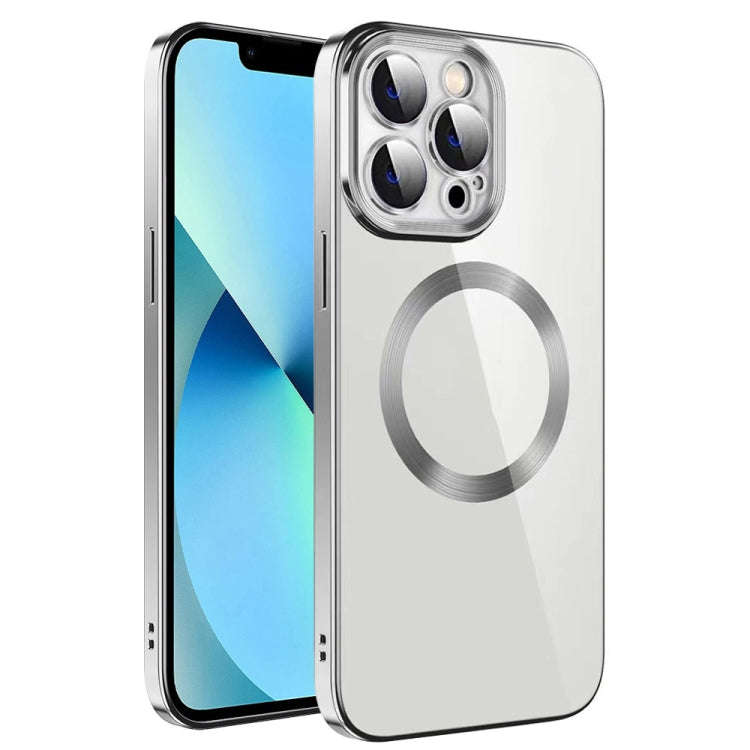 Electroplating MagSafe TPU Phone Case with Lens Film, For iPhone 14, For iPhone 14 Pro, For iPhon...