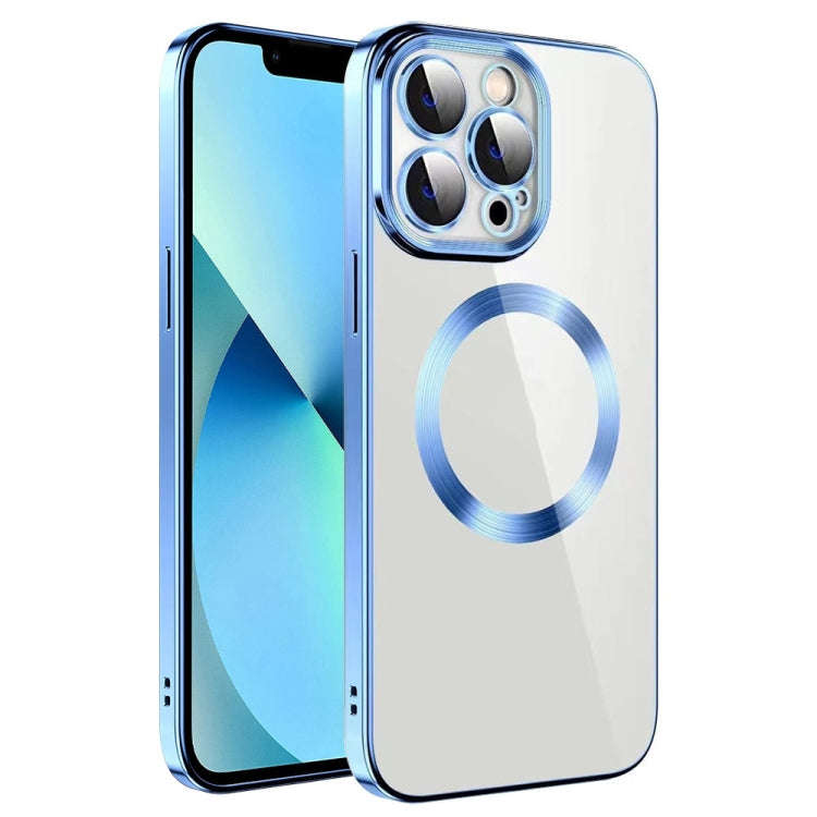 Electroplating MagSafe TPU Phone Case with Lens Film, For iPhone 14, For iPhone 14 Pro, For iPhon...