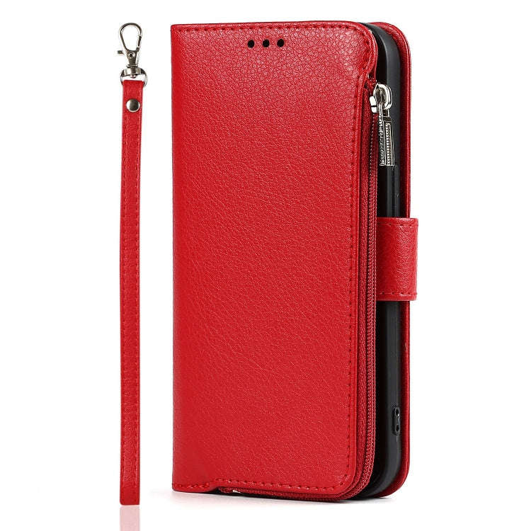 Microfiber Zipper Leather Phone Case, For iPhone 14 Pro Max, For iPhone 14 Pro, For iPhone 14, Fo...