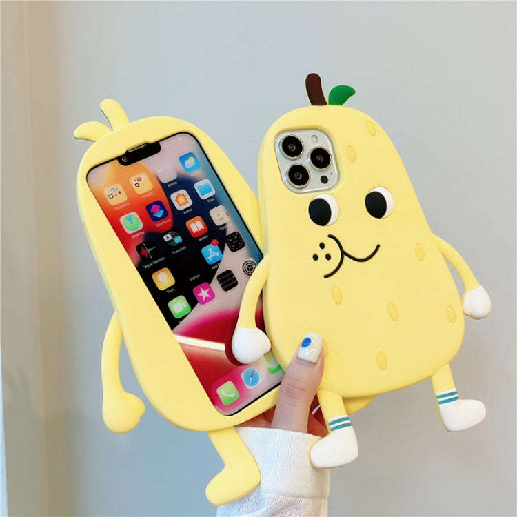 Snow Pear Silicone Phone Case, For iPhone 14, For iPhone 13 Pro, For iPhone 12, For iPhone 12 Pro...