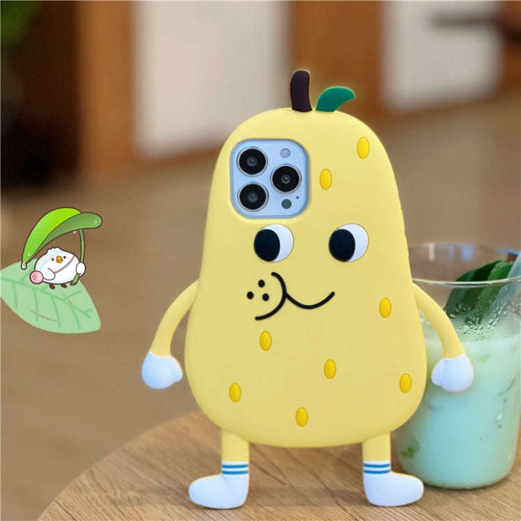 Snow Pear Silicone Phone Case, For iPhone 14, For iPhone 13 Pro, For iPhone 12, For iPhone 12 Pro...