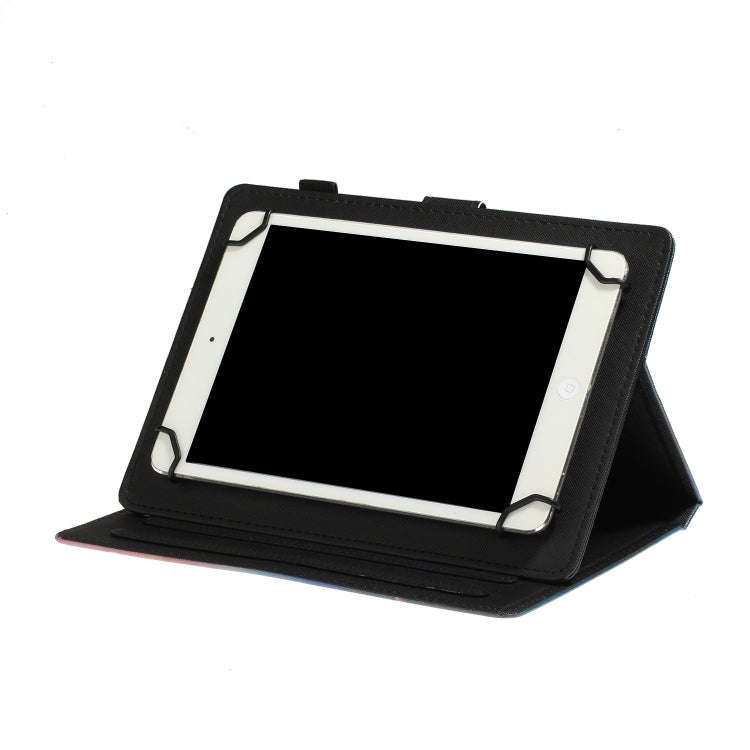 Tablet PC Universal Coloured Drawing Pattern Horizontal Flip Leather Case with Holder & Card Slot...