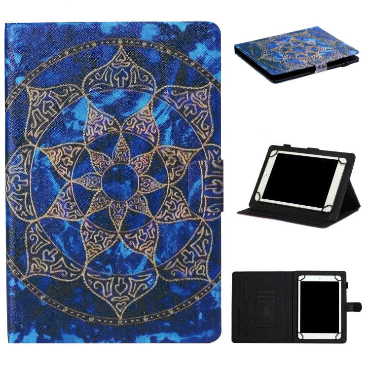 Tablet PC Universal Coloured Drawing Pattern Horizontal Flip Leather Case with Holder & Card Slot...
