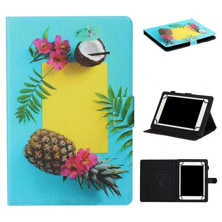 Tablet PC Universal Coloured Drawing Pattern Horizontal Flip Leather Case with Holder & Card Slot...