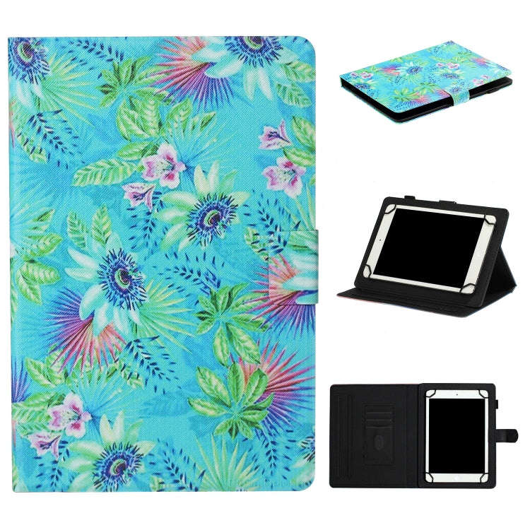 Tablet PC Universal Coloured Drawing Pattern Horizontal Flip Leather Case with Holder & Card Slot...