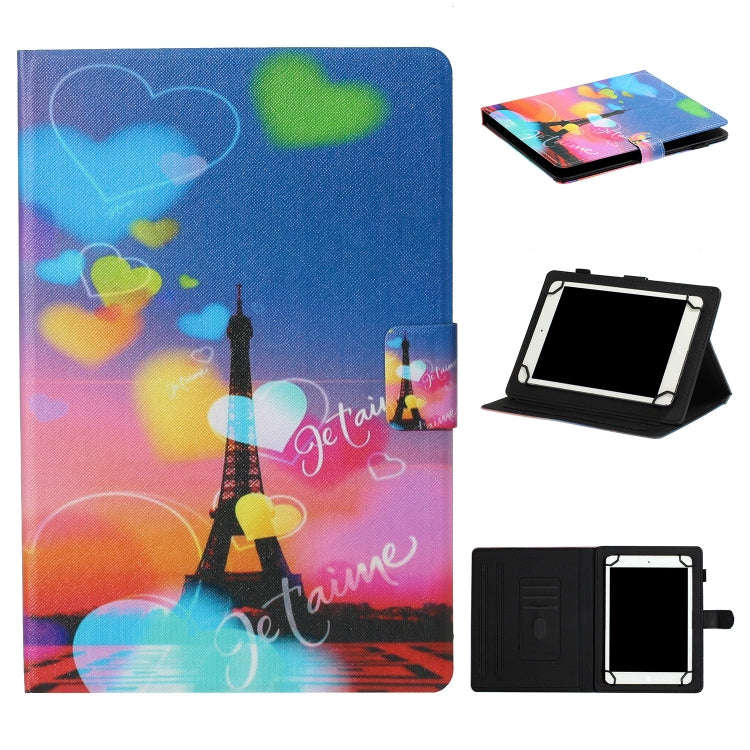 Tablet PC Universal Coloured Drawing Pattern Horizontal Flip Leather Case with Holder & Card Slot...