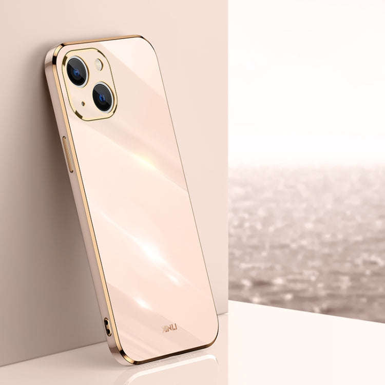 XINLI Straight Edge 6D Electroplate TPU Phone Case, For iPhone 14, For iPhone 14 Plus, For iPhone...