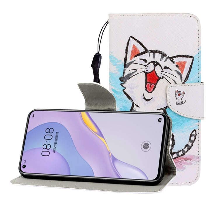 Colored Drawing Horizontal Flip Leather Case with Holder & Card Slot & Wallet, For Huawei Nova 5,...