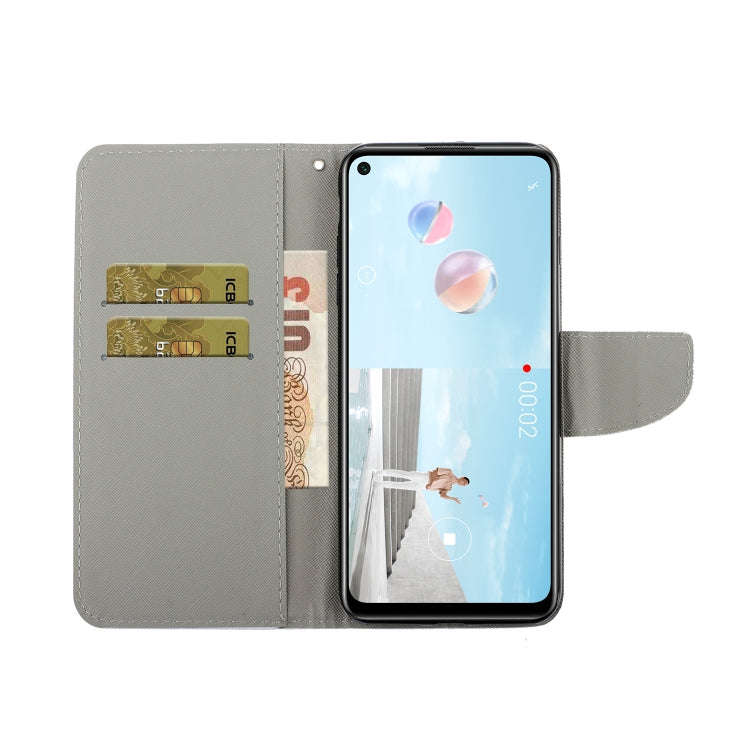 Colored Drawing Horizontal Flip Leather Case with Holder & Card Slot & Wallet, For Huawei Nova 7 ...