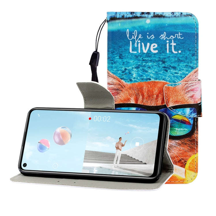 Colored Drawing Horizontal Flip Leather Case with Holder & Card Slot & Wallet, For Huawei Nova 7 ...