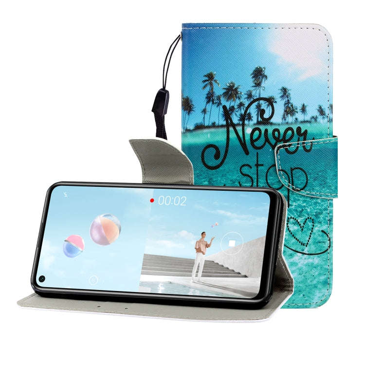 Colored Drawing Horizontal Flip Leather Case with Holder & Card Slot & Wallet, For Huawei Nova 7 ...