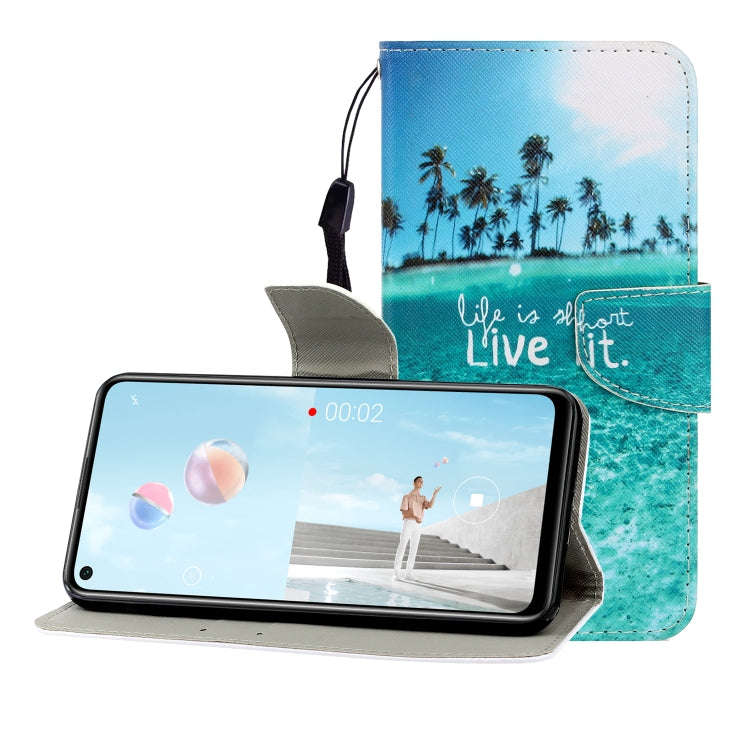 Colored Drawing Horizontal Flip Leather Case with Holder & Card Slot & Wallet, For Huawei Nova 7 ...