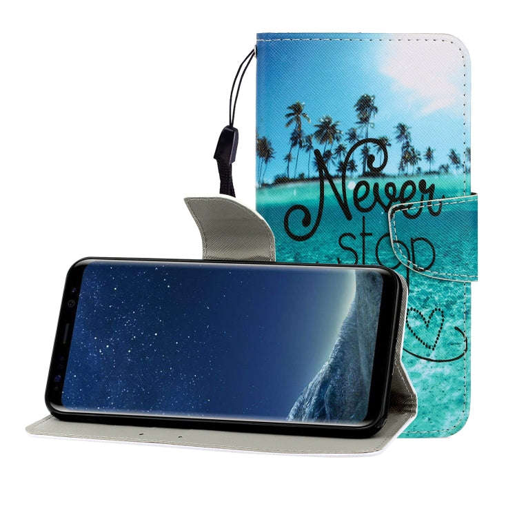 Colored Drawing Horizontal Flip Leather Case with Holder & Card Slot & Wallet, For Huawei Nova 7 ...