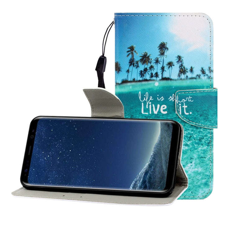Colored Drawing Horizontal Flip Leather Case with Holder & Card Slot & Wallet, For Huawei Nova 7 ...