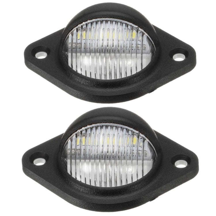 2pcs Car 3LED Round License Plate Light, 2pcs 3LED