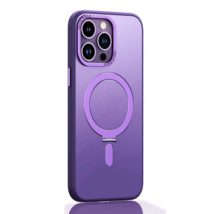 Skin Feel MagSafe Shockproof Protective Phone Case with Holder, For iPhone 14, For iPhone 14 Plus...