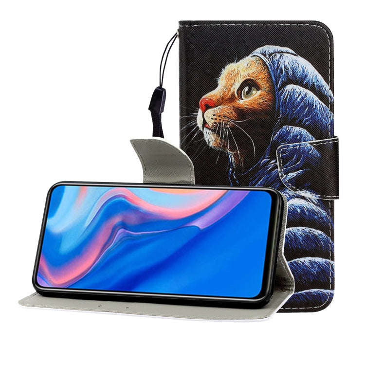 Colored Drawing Horizontal Flip Leather Case with Holder & Card Slot & Wallet, For Huawei P Smart...