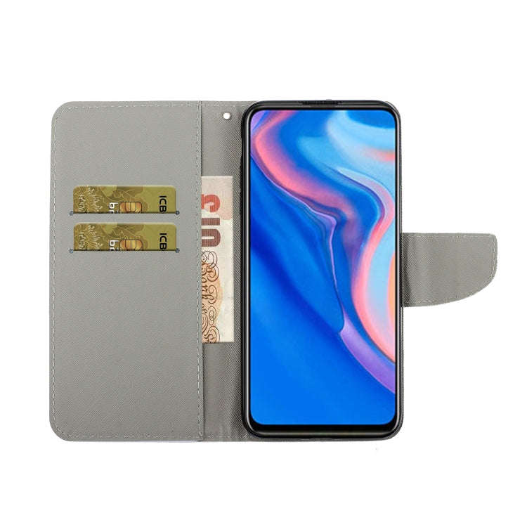 Colored Drawing Horizontal Flip Leather Case with Holder & Card Slot & Wallet, For Huawei P Smart...