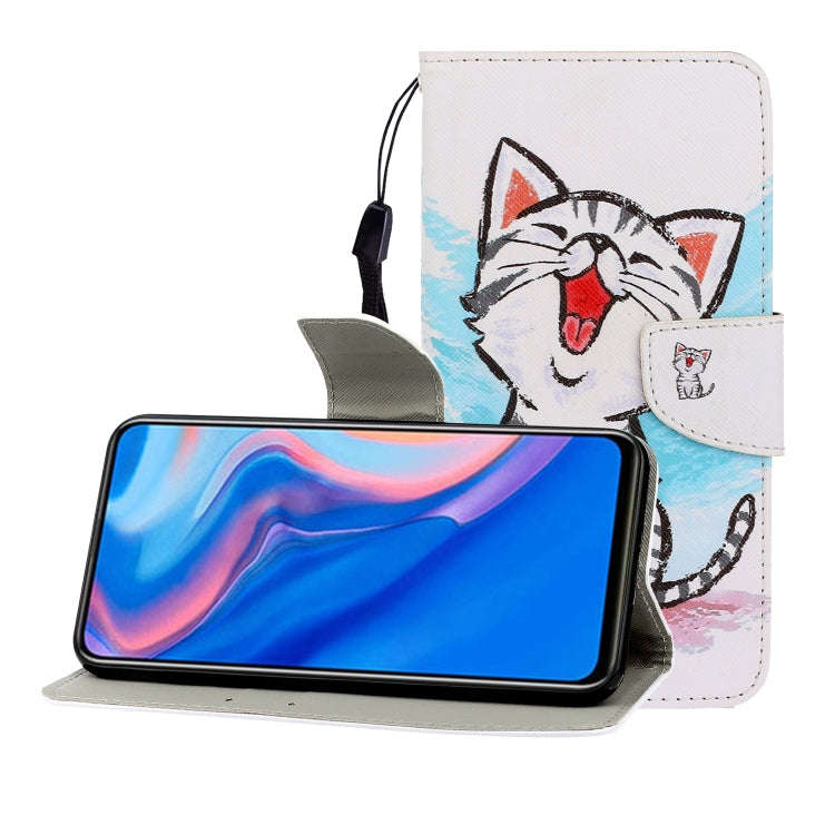 Colored Drawing Horizontal Flip Leather Case with Holder & Card Slot & Wallet, For Huawei P Smart...