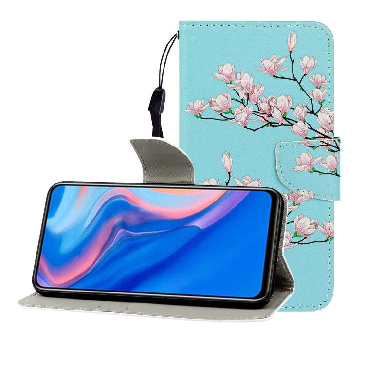Colored Drawing Horizontal Flip Leather Case with Holder & Card Slot & Wallet, For Huawei P Smart...