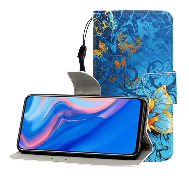 Colored Drawing Horizontal Flip Leather Case with Holder & Card Slot & Wallet, For Huawei P Smart...