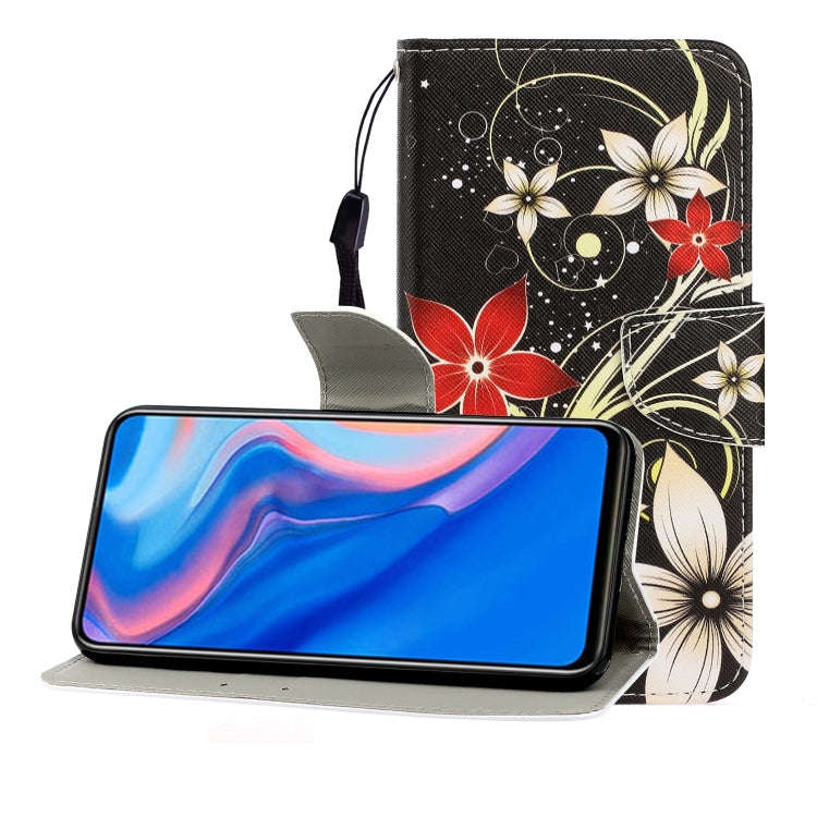 Colored Drawing Horizontal Flip Leather Case with Holder & Card Slot & Wallet, For Huawei P Smart...