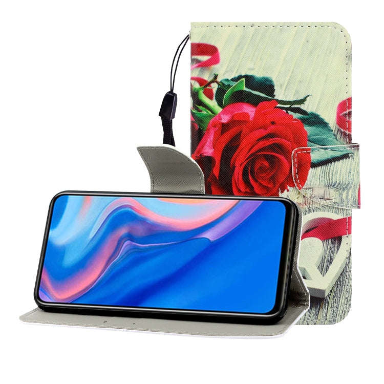 Colored Drawing Horizontal Flip Leather Case with Holder & Card Slot & Wallet, For Huawei P Smart...